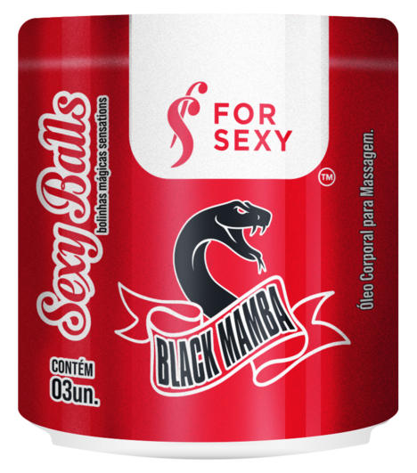 BLACK MAMBA SEXY BALLS BOLINHA FUNCIONAL POTE 03 UNIDADES FOR SEXY
