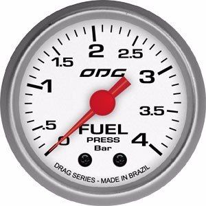 Manômetro Odg Drag Pressão De Combustivel Fuel 4 Bar 52 Mm