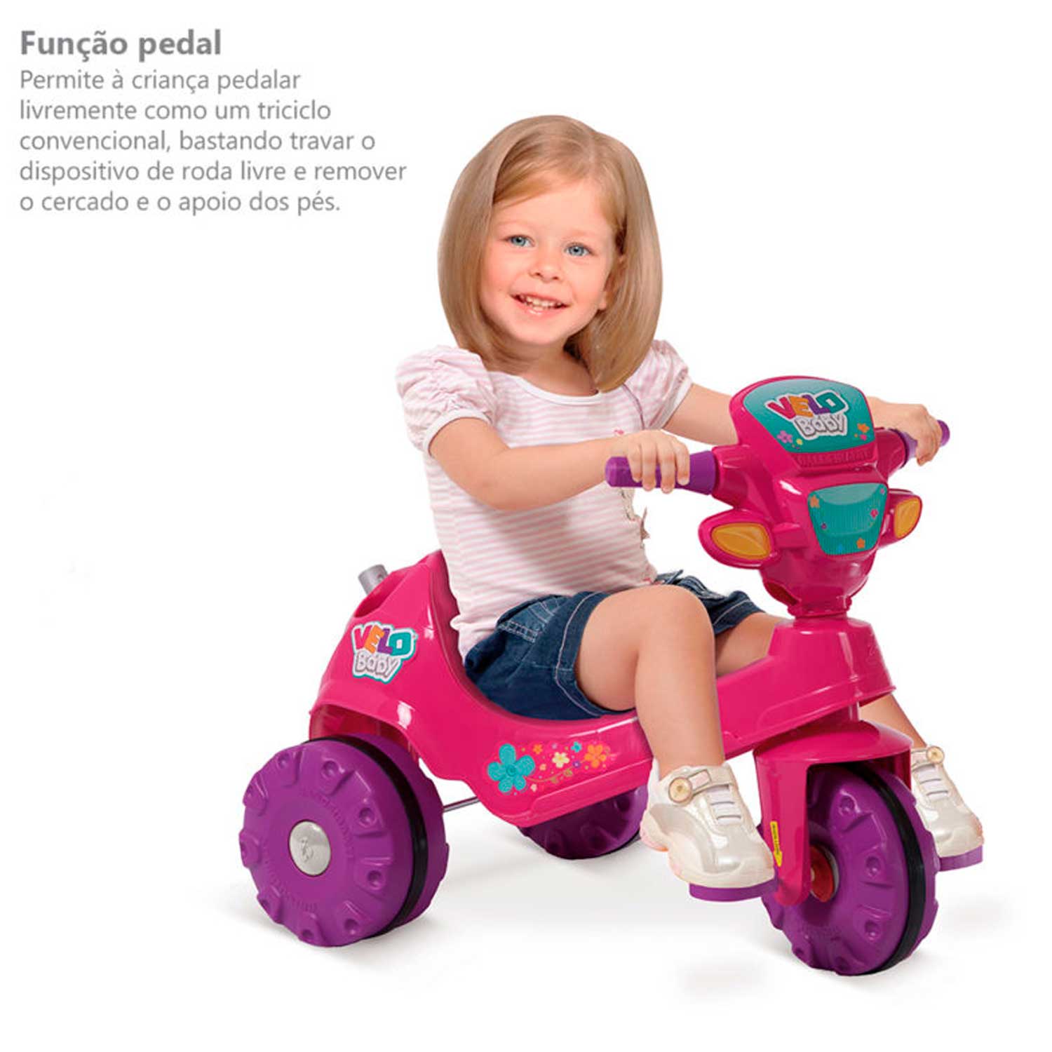 TRICICLO VELOBABY A PEDAL 1A+ BANDEIRANTE REF:207