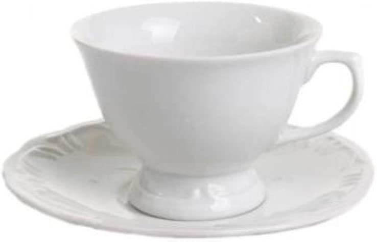 Conjunto de 6 xícaras de chá e pires pomerode porcelana Schmidt