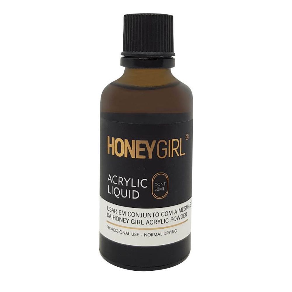Monomer Liquido Acrílico Honey Girl Unha Porcelana 100ml - 5 Un
