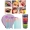 Kit Para Maquiagem 6 Pigmentos Neon + Pincéis e Necessaire Concha