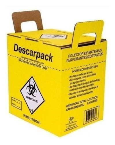 Caixas Coletoras Material Perfurocortante 1,5L Descarpack 20 Uni