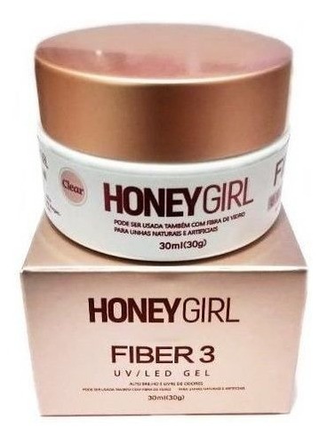 Gel Honey Girl Fiber3 T3 Para Construção De Unha Em Gel 30gr