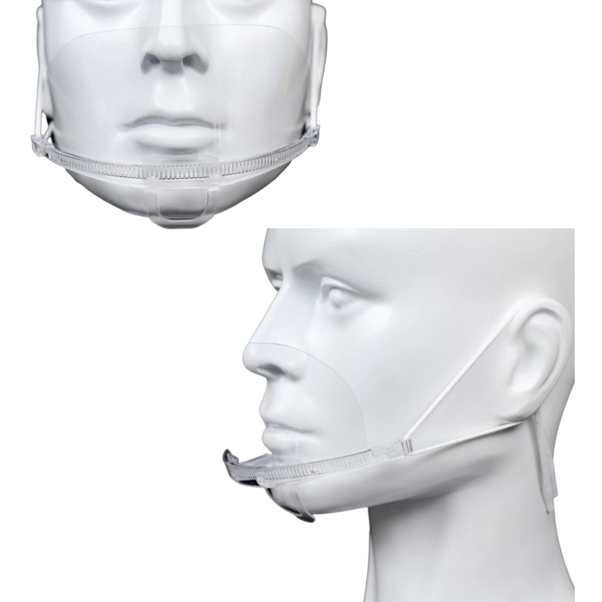 Máscara Acrílica Transparente Para Estética e Maquiagem 10 Un