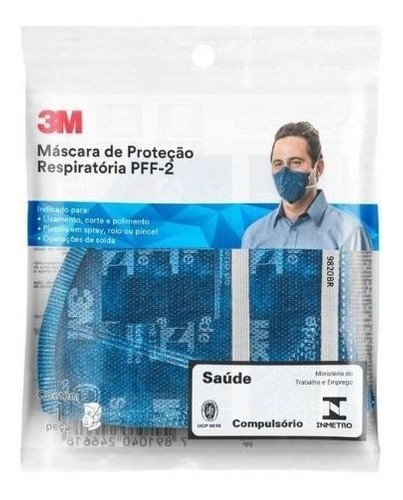 Máscaras De Proteção Respiratória Original 3M PFF-2 10 Unidades