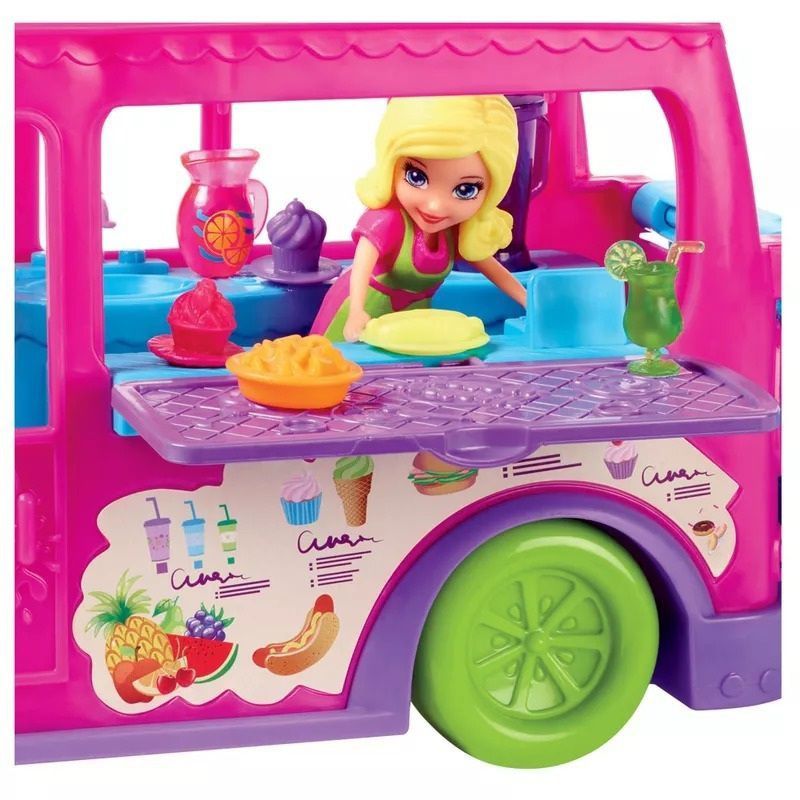 Boneca Polly Pocket Food Truck Divertido 2 em 1 - Mattel