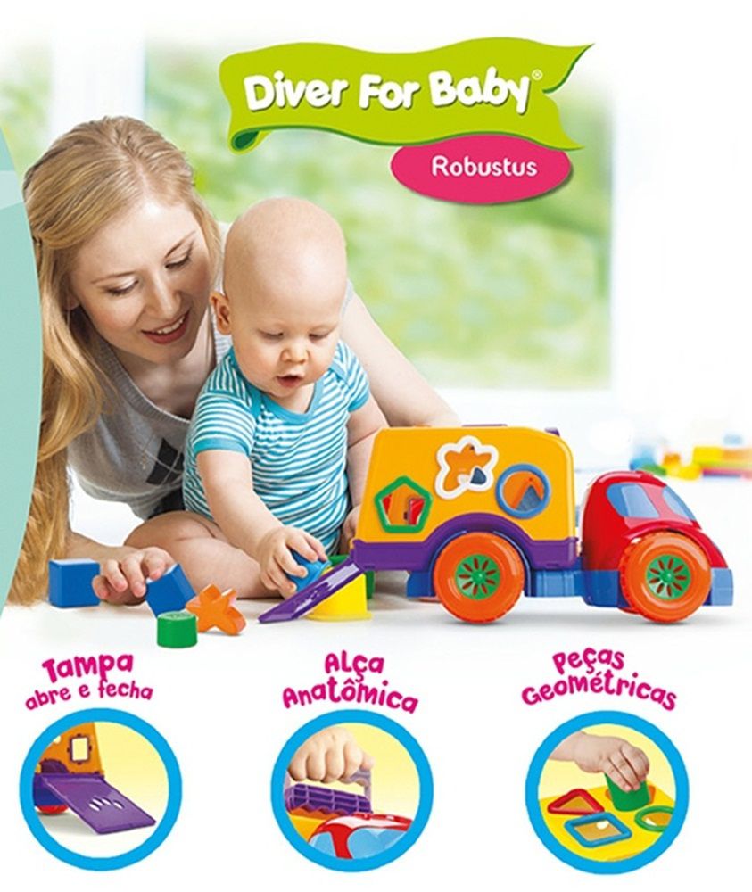 Caminhão Diver For Baby Robustus Didático - Diver Toys