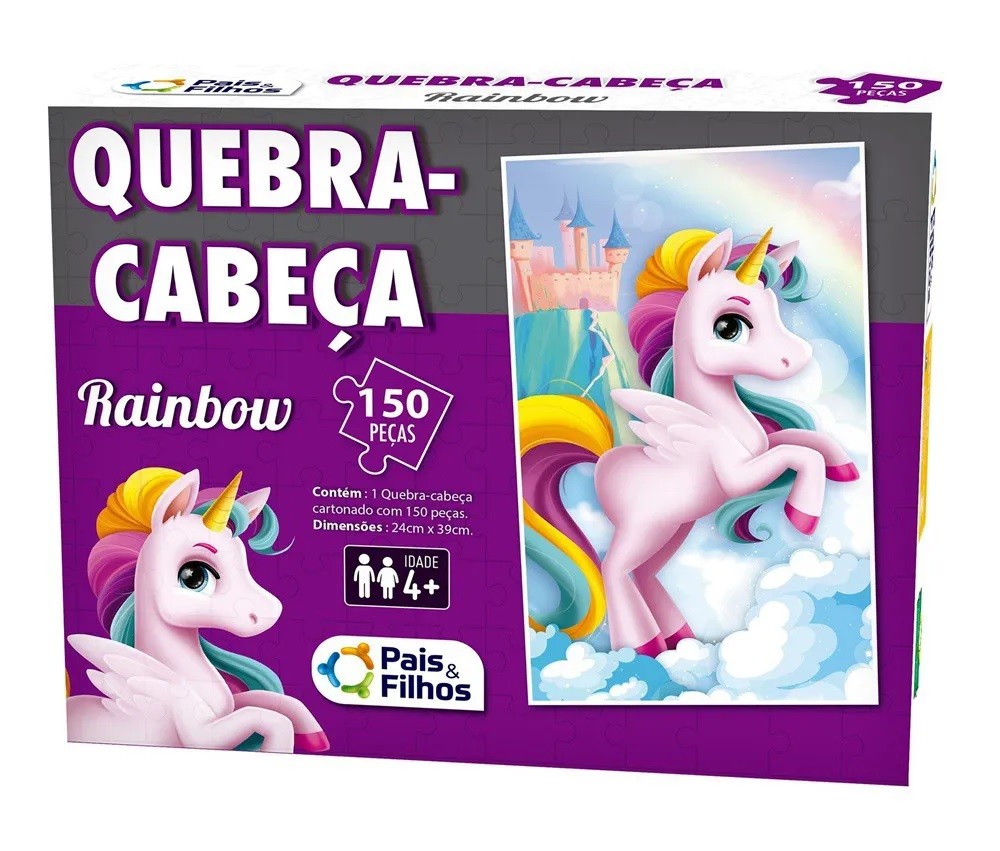Quebra-cabeça Rainbow 150 Peças - Pais e Filhos