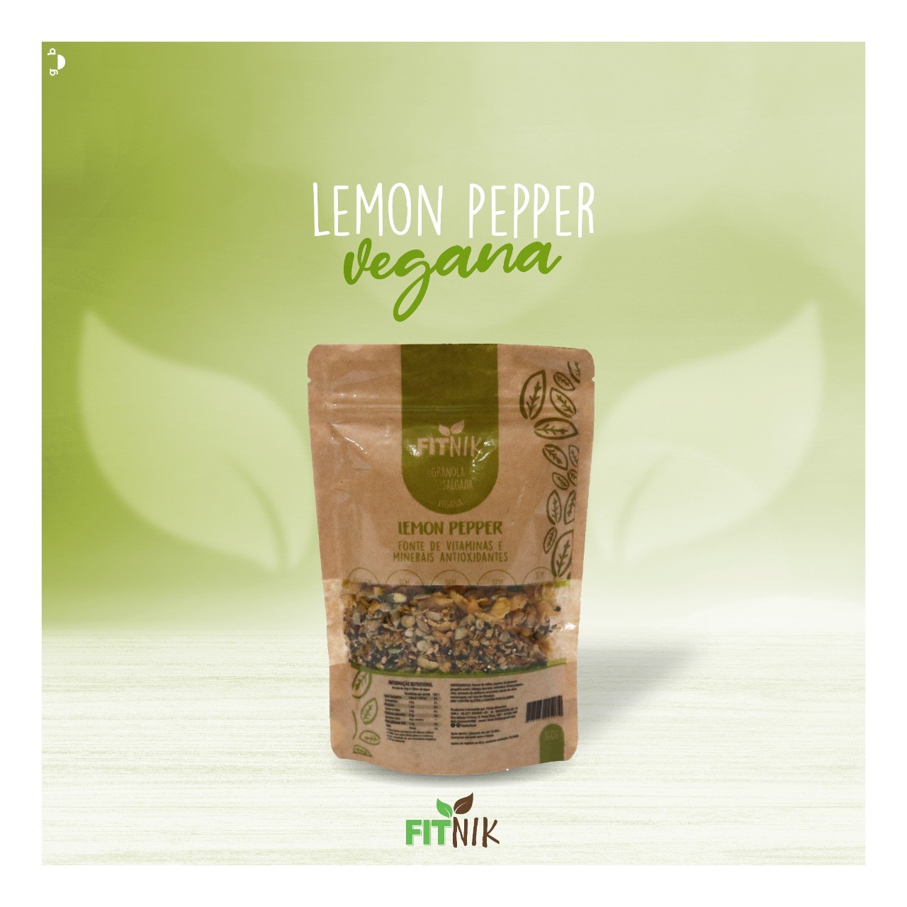 Granola Salgada Lemon Pepper 160g - FitNik