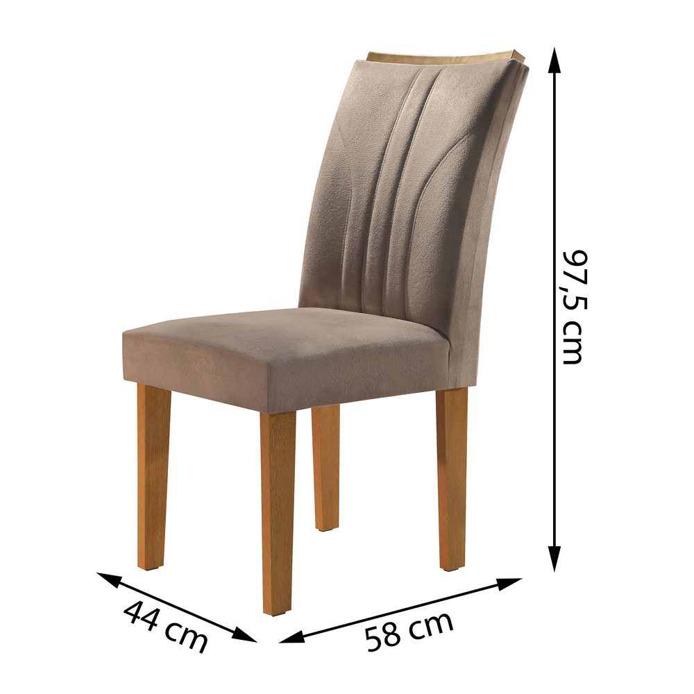 Conjunto 2 Cadeira Belle - Ype/Suede Pena - Cel Móveis