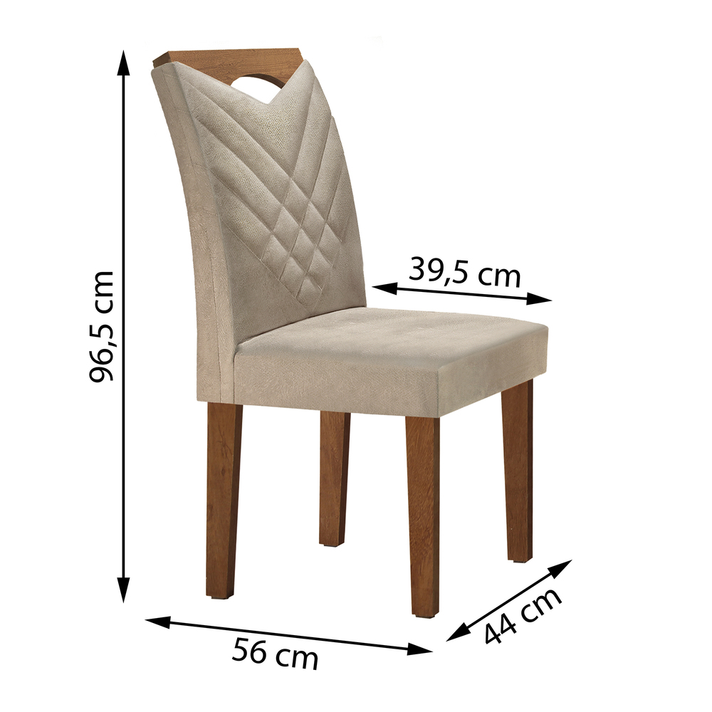 Conjunto 2 Cadeira Oxford - Chocolate/Jacar - Cel Móveis