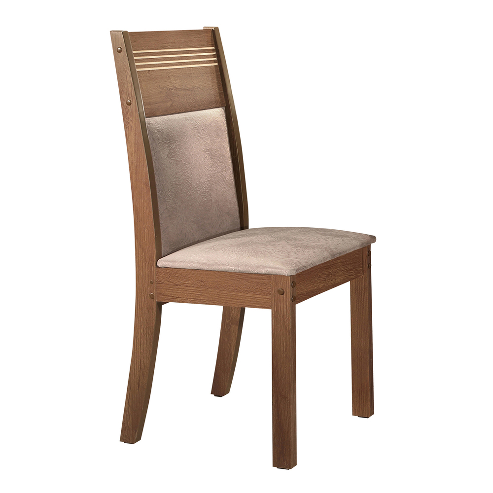 Conjunto 2 Cadeira Ravena  - Chocolate/Suede Pena - Cel Móveis
