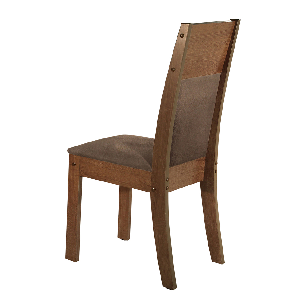 Conjunto com 2 cadeiras Ravena - Chocolate/Suede Animale Marrom -  Cel Móveis