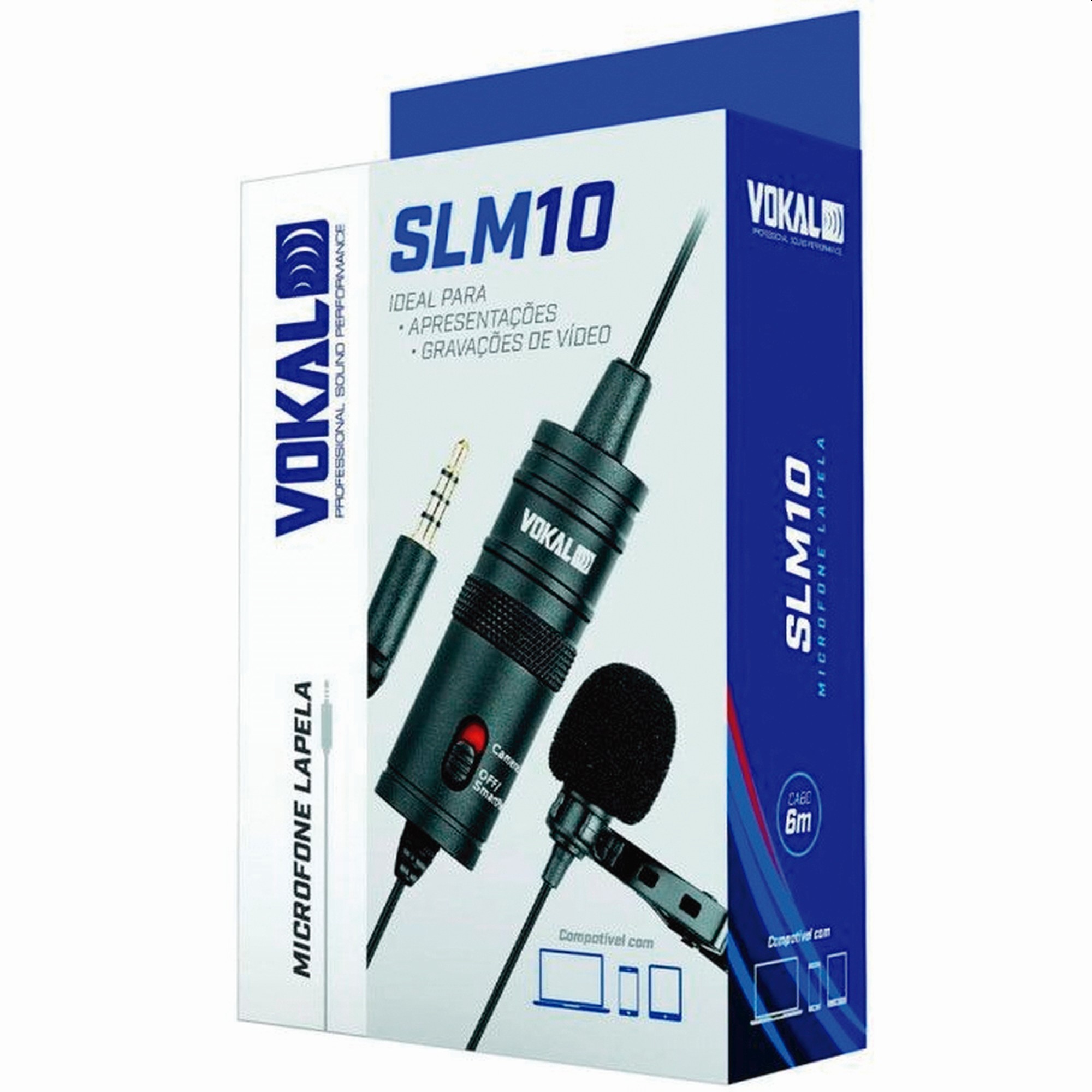 Microfone Vokal Slm10 Lapela Para smartphone