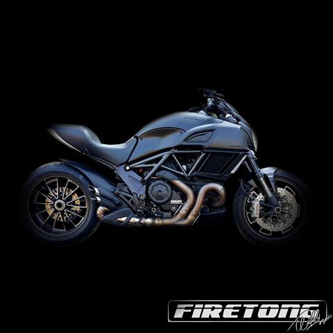 Escapamento Willy Made Ducati Diavel /11~17/   - Firetong