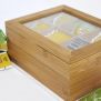 Caixa Organizadora 6Div Multiuso De Bambu Com Infusor De Chá