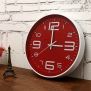 Relógio De Parede Moderno 29cm Vermelho