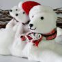 Enfeite Natal Família Urso Polar Decoração De Natal