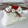 Enfeite Natal Família Urso Polar Decoração De Natal