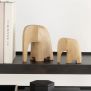Escultura Decorativa Elefante Em Poliresina Amadeirado 12Cm