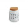Porta Condimento Hermético Branco Cookies Tampa Cortiça 850ml