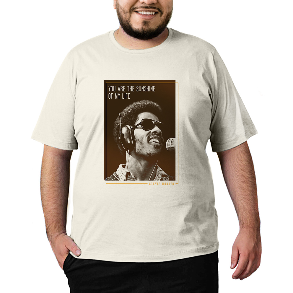Camiseta Plus Size Stevie Wonder
