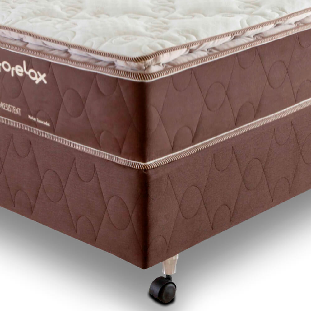Cama Box Solteiro (Box + Colchão) Prorelax Pro Resistent 78x188 Pillow Top Turn Free - Foto 1