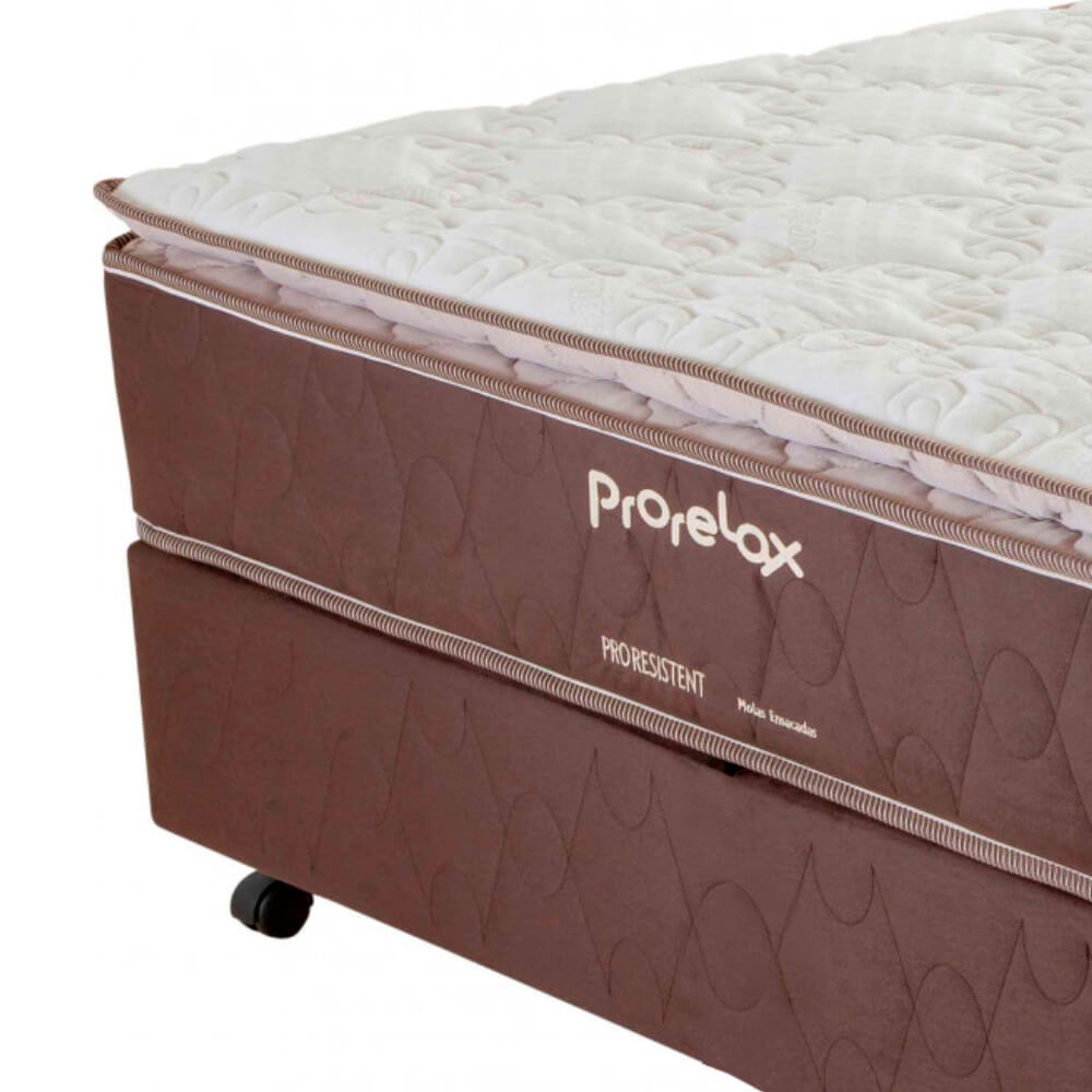 Cama Box Casal (Box + Colchão) Prorelax Pro Resistent 128x188 Pillow Top Turn Free - Foto 2