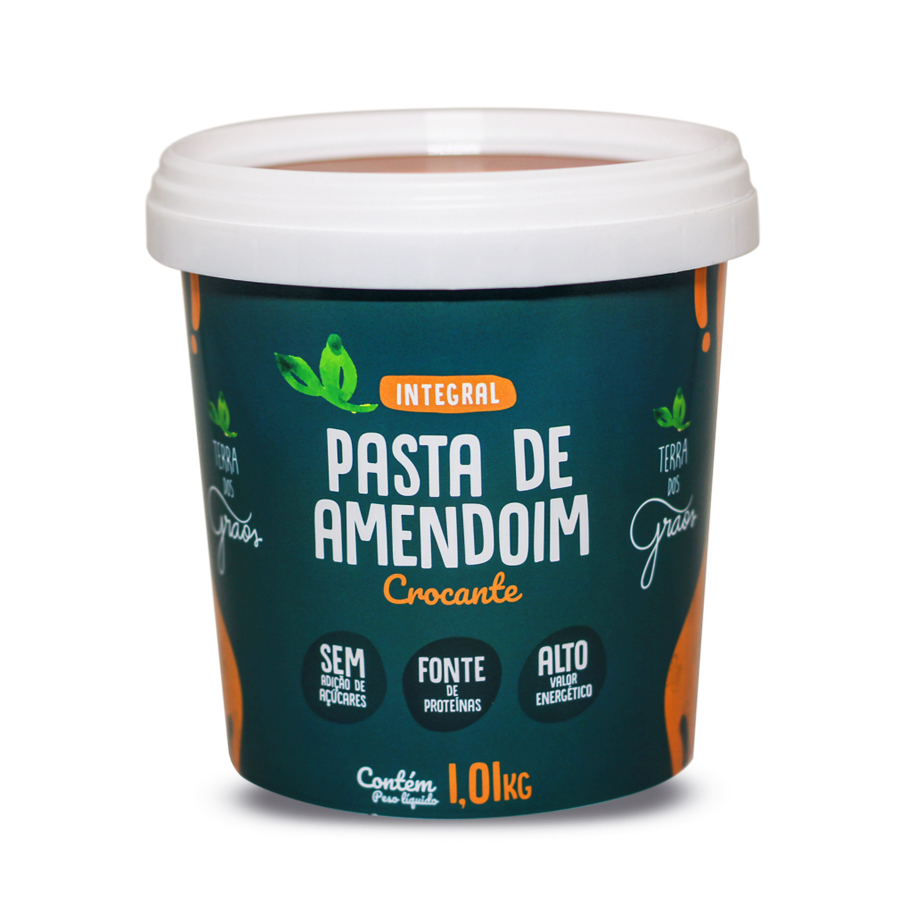 Caixa Pasta de Amendoim Crocante 1,01kg - 8 unidades