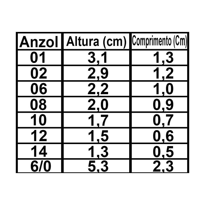 Anzol Pinnacle 4330 7/0 (50un)