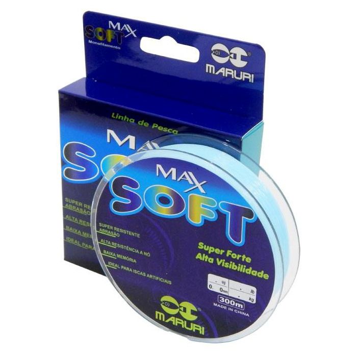 Linha Monofilamento Maruri Max Soft 17Lb Azul (0.30mm - 300m)
