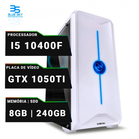 Computador Gamer Intel I5 10400f, 8GB DDR4, SSD 240GB, 500W, GTX 1050ti 4GB