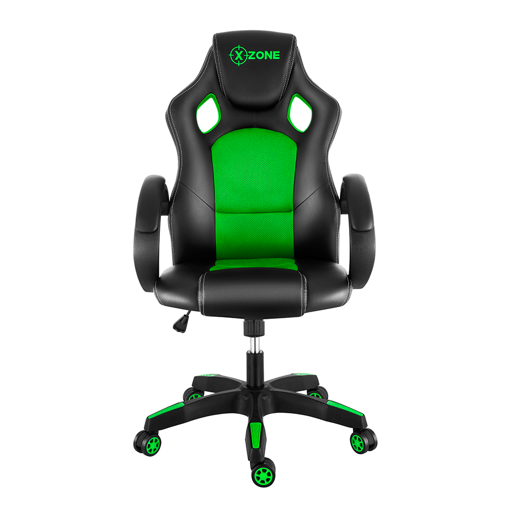Cadeira Gamer Xzone CGR-02 Almofada Encosto Preto Verde