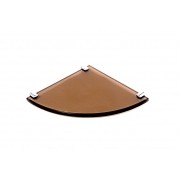 Porta Shampoo de Canto Curvo em Vidro Bronze Lapidado - Aquabox  - 20cmx20cmx10mm