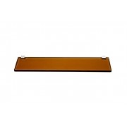 Porta Shampoo Reto em Vidro Bronze Lapidado - Aquabox  - 40cmx9cmx8mm