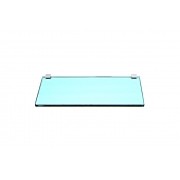 Porta Shampoo Reto em Vidro Verde Lapidado - Aquabox  - 30cmx14cmx8mm