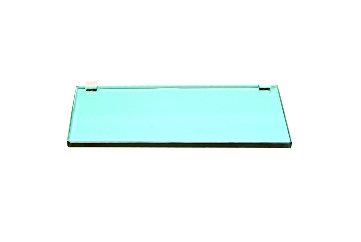 Porta Shampoo Reto em Vidro Verde Lapidado - Aquabox  - 30cmx14cmx10mm