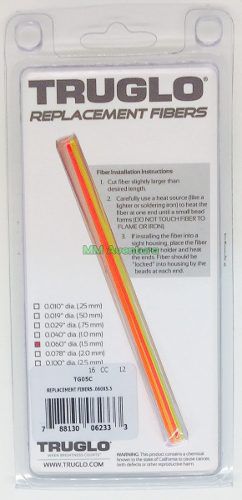 Fibra Ótica Truglo Kit Reposição Alça Massa Mira Óptica TG05C 1.5mm