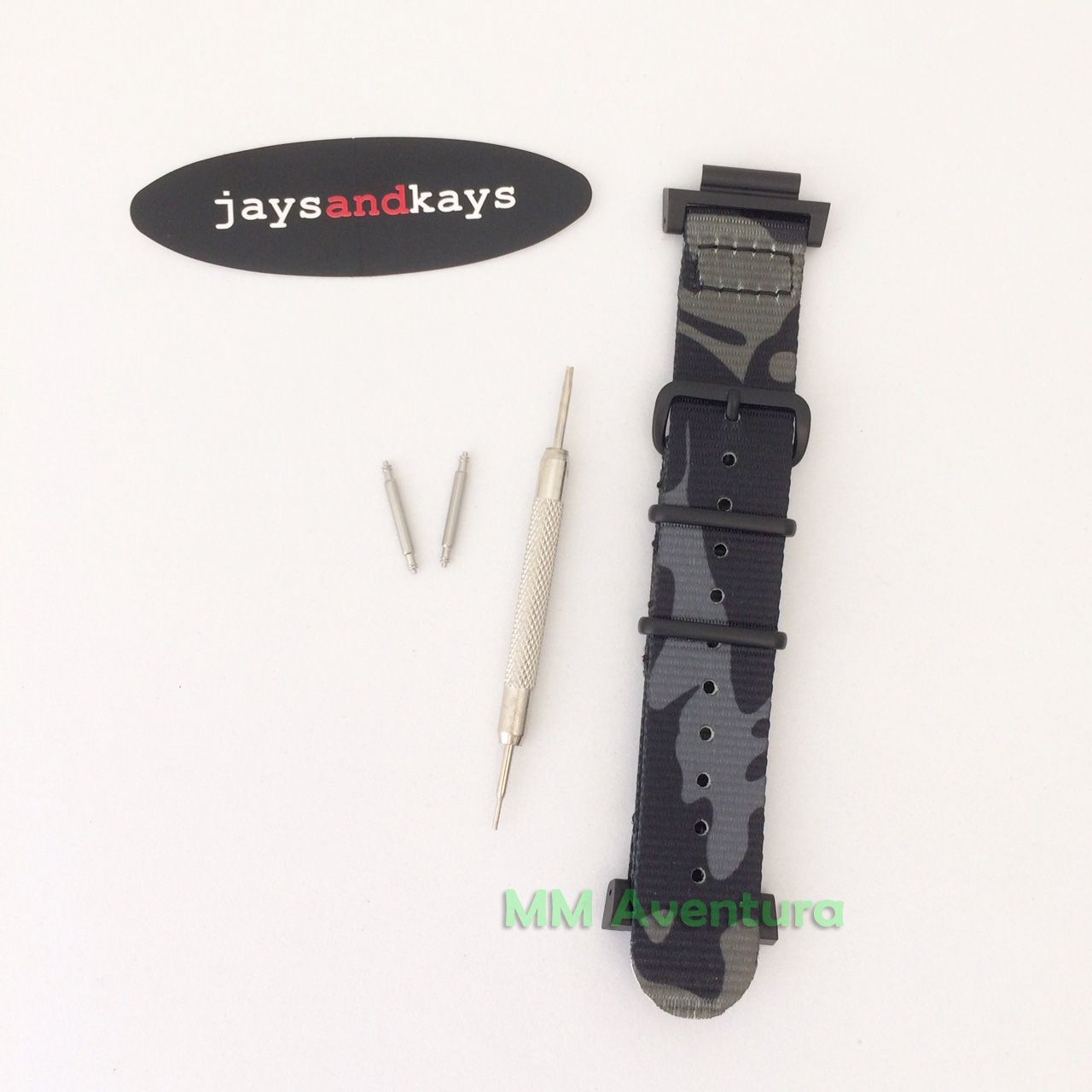 Pulseira Nylon 2pç Nato JaysAndKays p/ G-Shock 20mm p/ DW5600 e outros