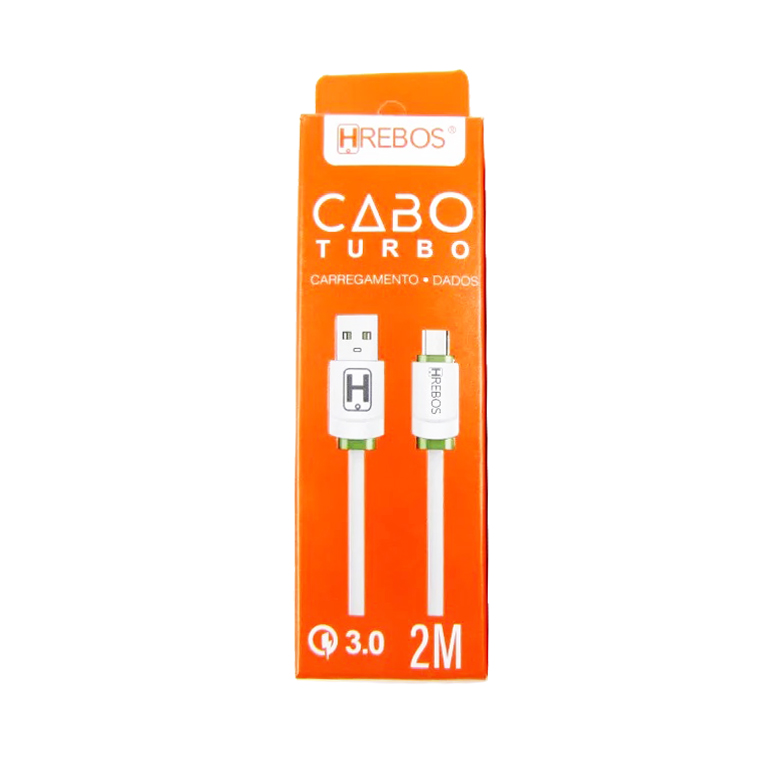Cabo De Dados Turbo 3.0 Micro USB V8 2M Hrebos