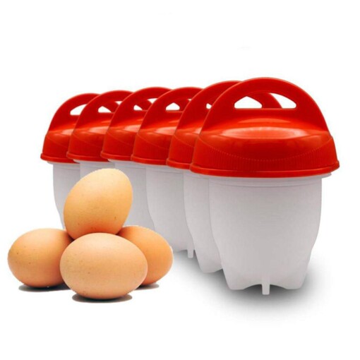 Kit 6 Formas de Silicone para Cozinhar Ovos sem Casca