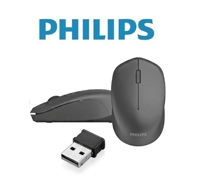 Mouse Sem Fio Óptico Philips M344 Sensor 3 Botões