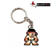 Chaveiro Street Fighter Ryu Pixel Metálico