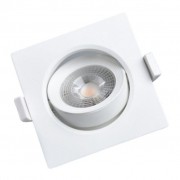 Spot em LED direcionável de embutir quadrado 6500k - 5W - Branco frio - Bivolt