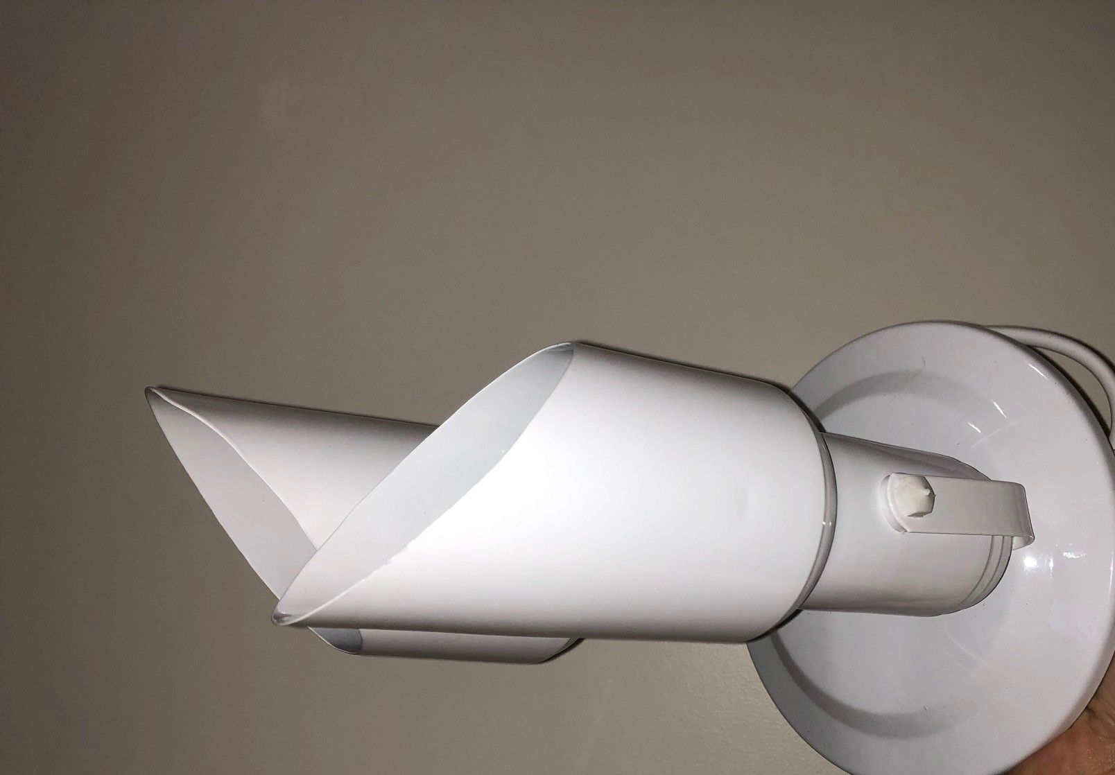 Spot chanfrado de sobrepor em alumínio branco para 2 lâmpadas E27 Riopre 120/2
