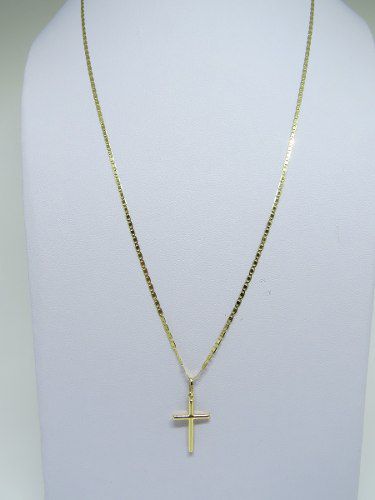 Pingente Cruz Crucifixo 2cm Em Ouro 18k 750