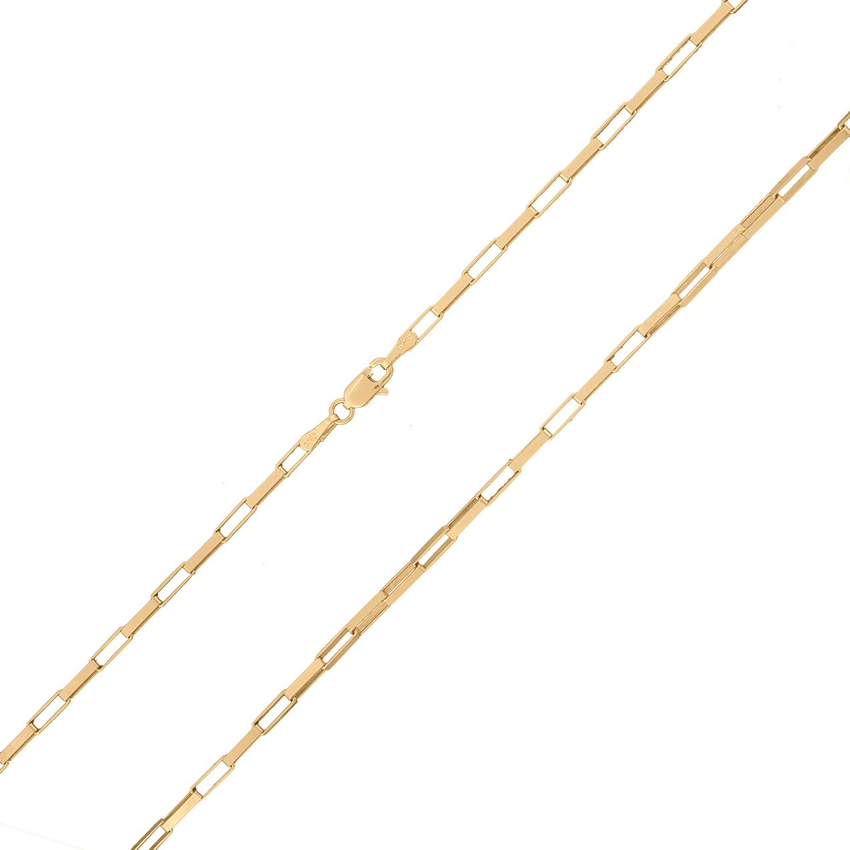 Corrente Cordão Masculino Ouro 18k 750 60cm Fígaro Cadeado
