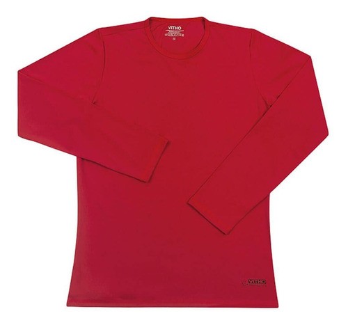 Camiseta Feminina com Proteção Solar UV 50+ Manga Longa Lollipop Vermelho Vitho