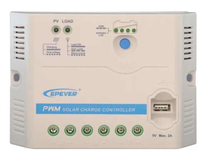 Controlador de Carga Solar PWM 30A Epever LS3024EU 12/24V USB - Foto 0